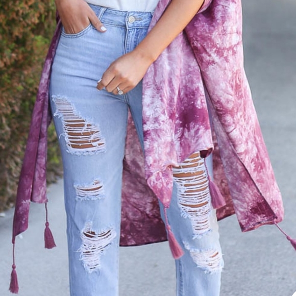 ♥️ Sold Dakota Tie-Dye Kimono - Picture 2 of 6